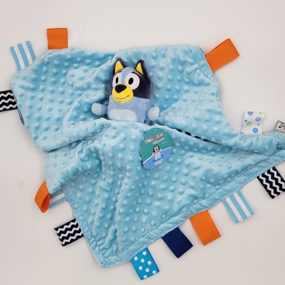 Lovey Bluey Plush Security Blanket, double minky 21 x 21. - Picture 4 of 14